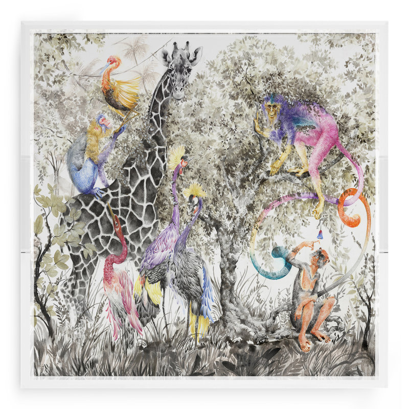 Plateau décoratif carré Arcadia Giraffe, L 18 po x P 18 po x H 2 po