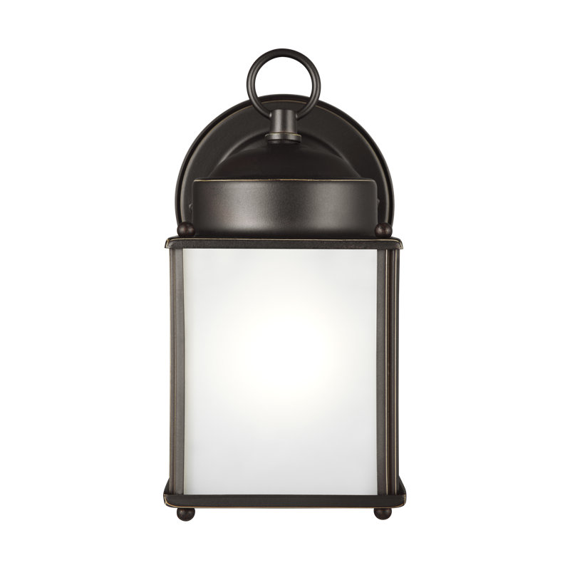 New Castle One Light Outdoor Wall Lantern from Generation Lighting , Antique Bronze, Yes