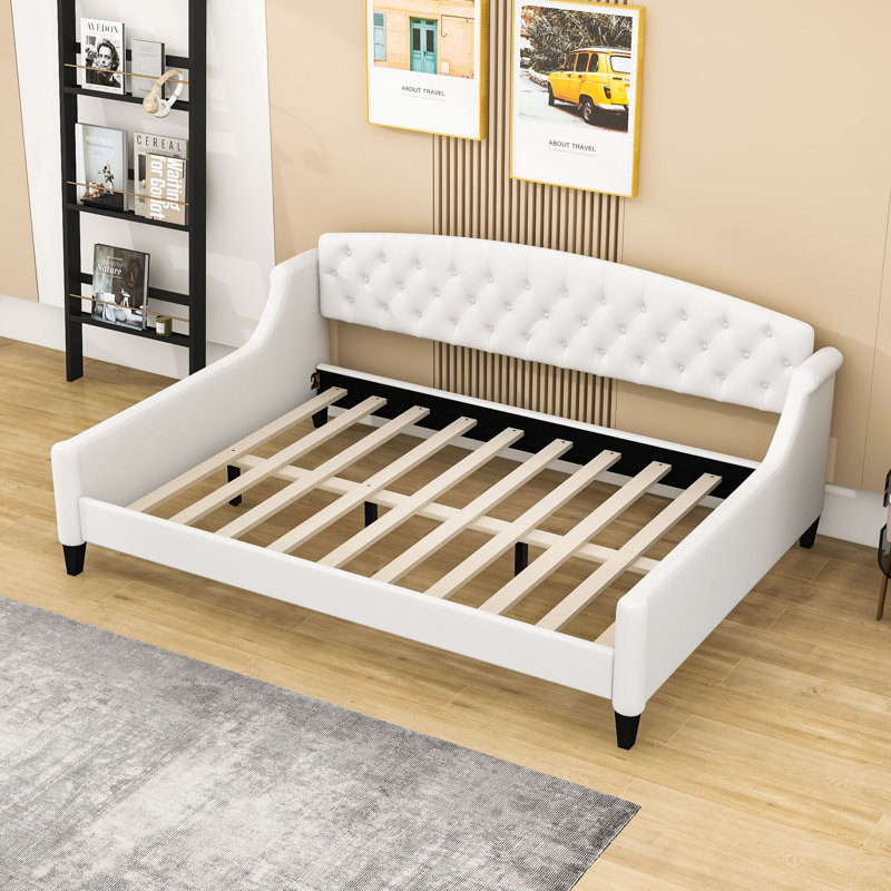 Lit de jour Jehnna, Double, Beige