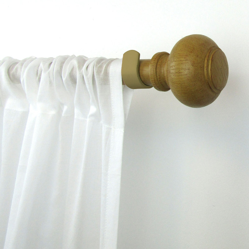 Tringle à rideau ajustable Samir Rustic, 28 po à 48 po, Érable