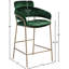 Tabouret de comptoir en velours beige Yara-75000050