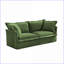 Canapé-lit moderne à 2 places avec housse amovible pour petits espaces, Sofas | Vert sauge, chenille