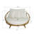Corbridge 37'' Wide Curved Bamboo Patio Daybed with Cushions-1888896276