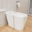15.75"H Modern Heated Seat Smart Bidet Toilet with Ambient Light, Auto-flush, Air Drying, and Remote Control
