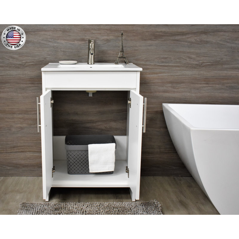 Ensemble de meuble-lavabo simple 24 po Amrooti, Blanc