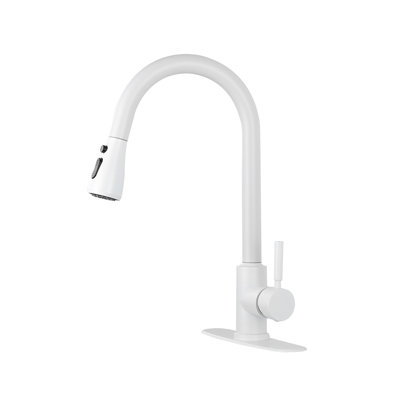 Robinet d'évier de cuisine à poignée simple rétractable