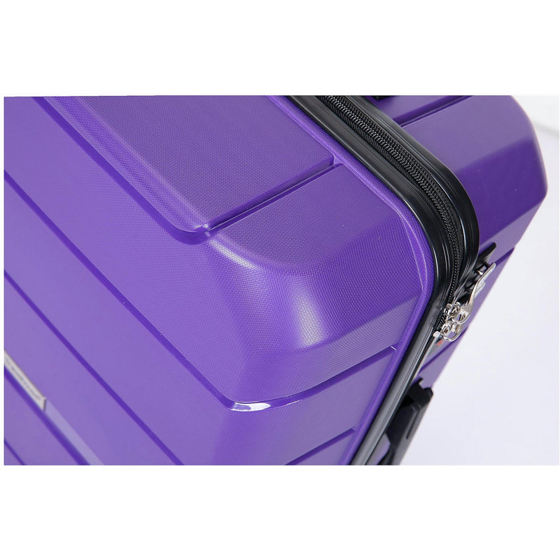 Ensemble de valises légères et durables avec serrure TSA Hardshell Valise Spinner Wheels, ensemble de 3 pièces (20/24/28), mauve
