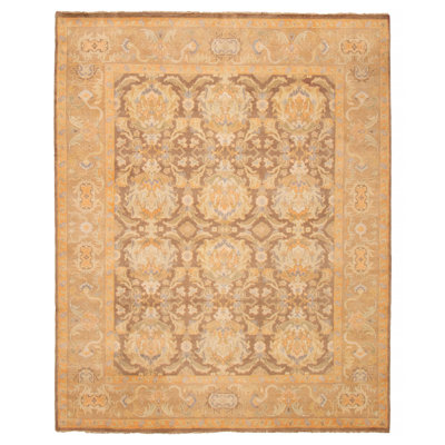 Allam One-of-a-Kind Rectangle 7'9" X 9'9" 1990's Wool Area Rug Brown