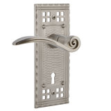 Craftsman Plate Passage (Hall & Closet) with Decorative Keyhole and Swan Lever