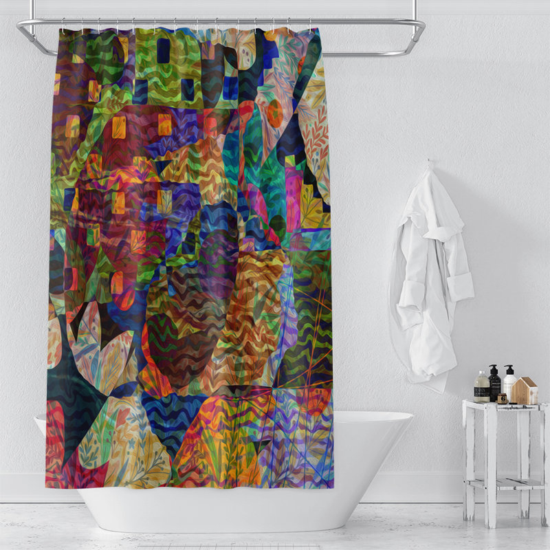 Rideau de douche simple Aiden-Jai, 70 po x 72 po