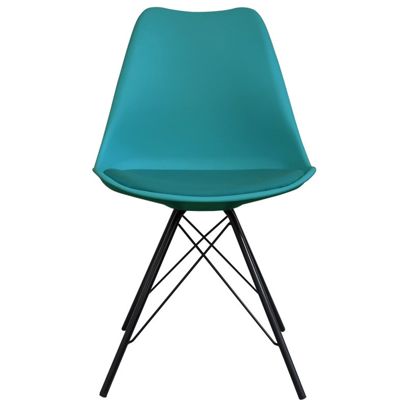 Aneta Plastic Side Chair, Teal