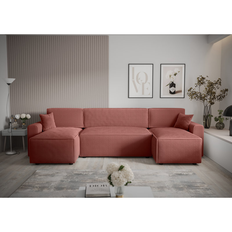 Caril 5 Seater Corner Sofa , White / opaline