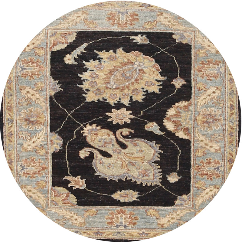 Caryann Oriental Indoor Rug, Round 4'