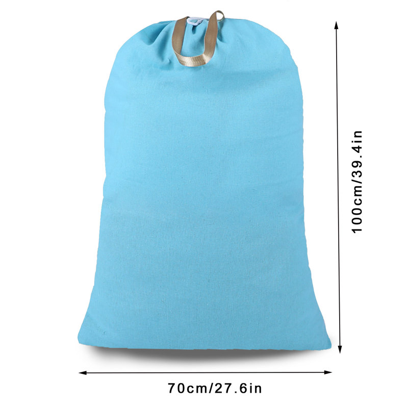 Sac à linge en tissu, Bleu clair