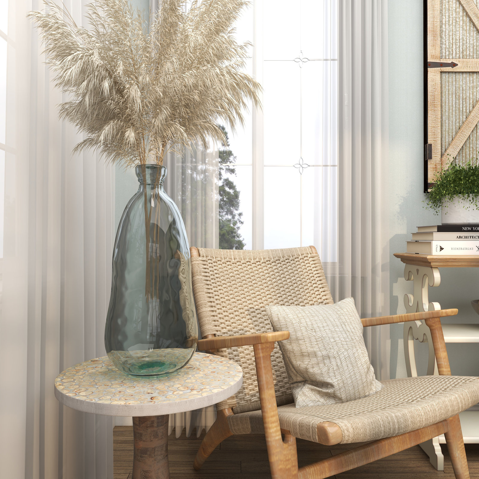 Kahlila Handmade Table Vase, Clear