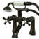 Triple Handle Wall Mounted Clawfoot Tub Faucet with Handshower