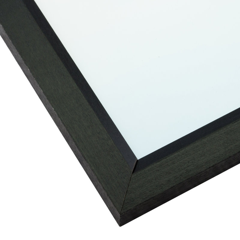 Fanchone Black Solid Wood Matte Picture Frame with Mat, 18" x 24" Matted to 12" x 18"