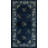 Blue Rectangle 1920s Antique Wool Hand Knotted Pile Rug