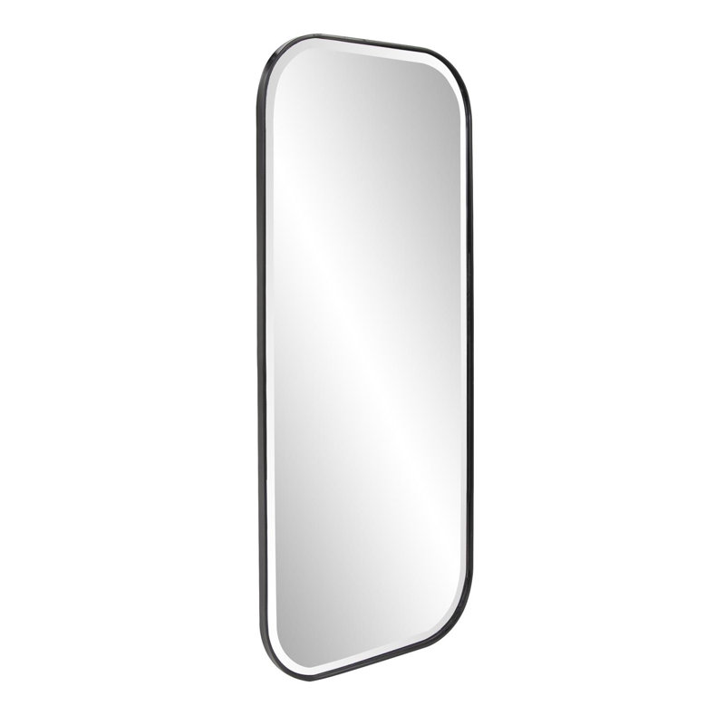 Miroir de coiffeuse en métal noir mat