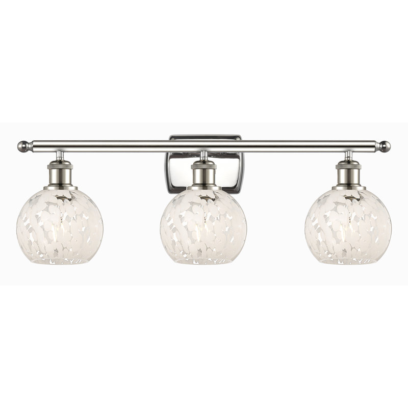 Éclairage pour meuble-lavabo à 3 lumières Bierly, Nickel poli