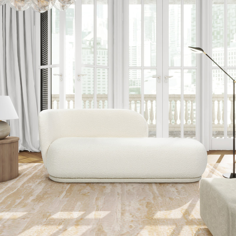 Flâneuse rembourrée, Boucle, White