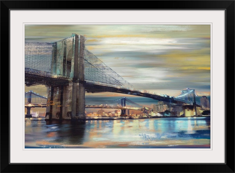 «Twilight Crossing» par Drako Fontaine, reproduction d'art, Cadre noir, H 32 po x l 44 po x P 1 po