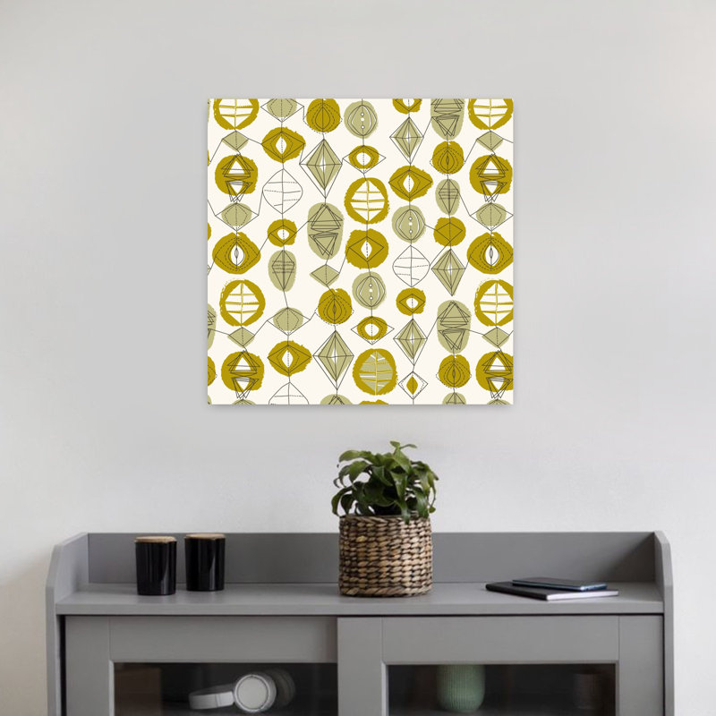 Atomic Art 3, art abstrait contemporain, 18" H x 18" W