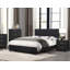 Durable similicuir noir recouvrant la table de chevet 1pc