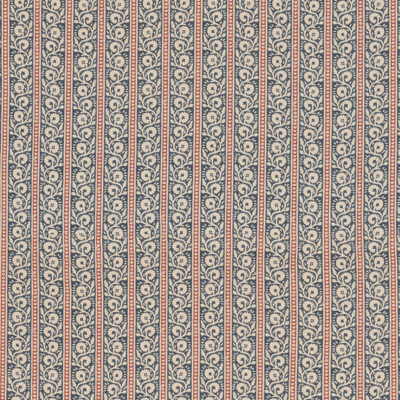 House Small Bibury Fabric, Indigo/Red