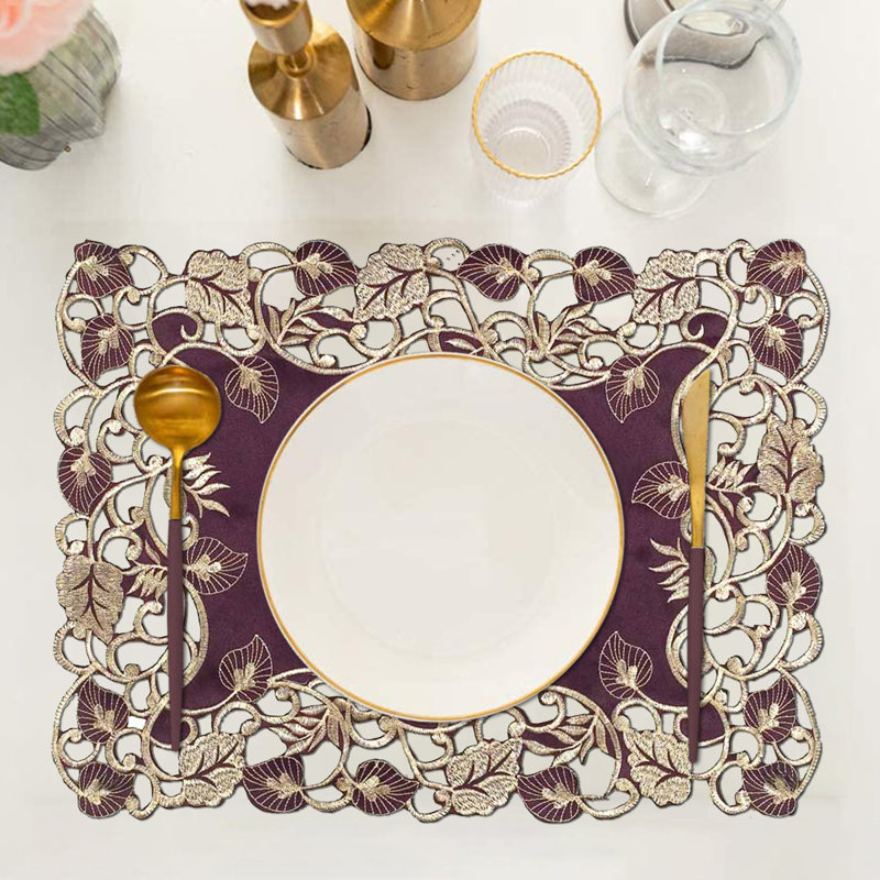 Napperon Niya Luxury, Prune / or
