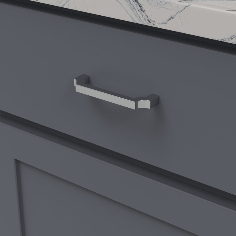Monarch Collection Pull - Cabinet Pull - Transitional Hardware for Drawers & Cabinets, 3-3/4", Satin Nickel