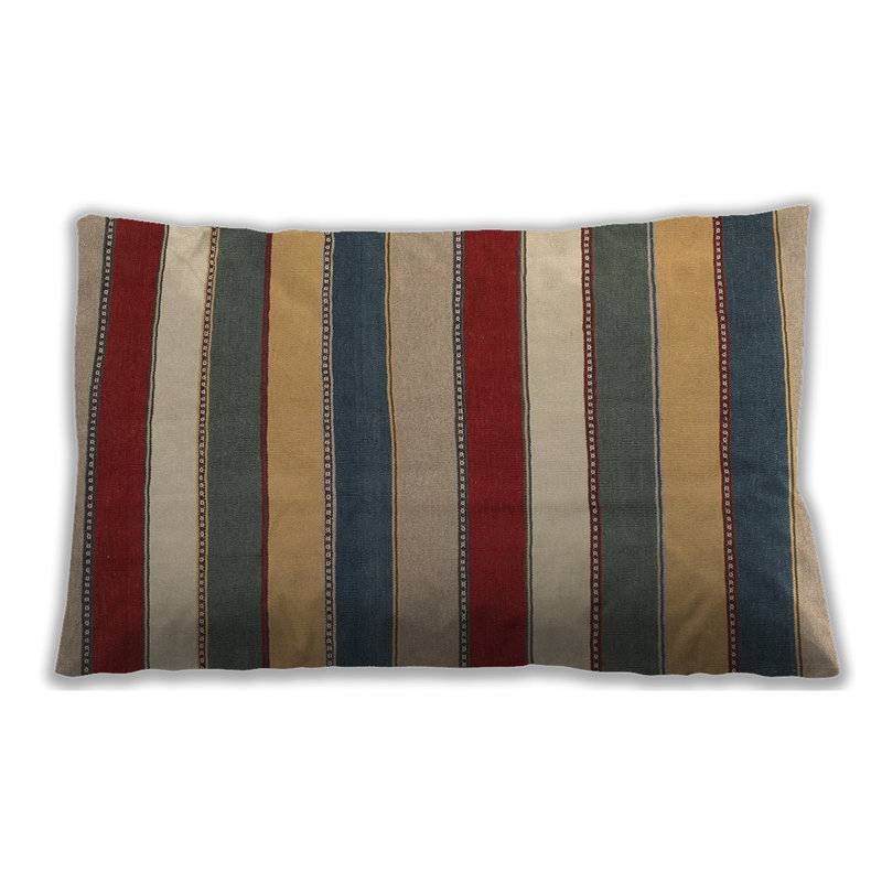 Striped Throw Pillow, Microsuede
