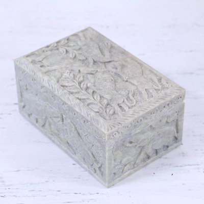 Boîte à bijoux pour animaux sauvages saponite