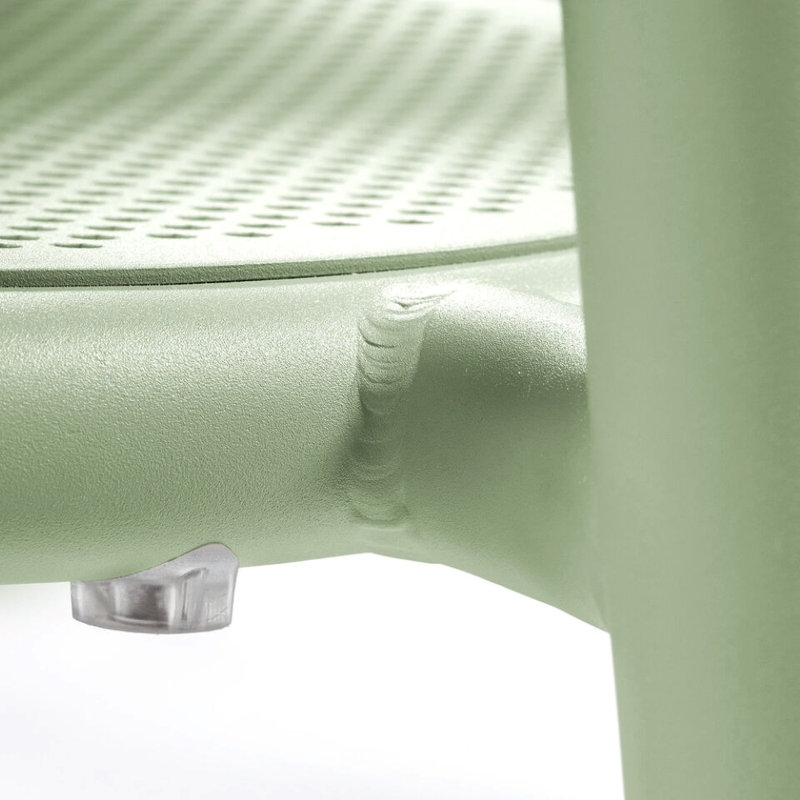 Toní Stacking Patio Dining Side Chair, Mist Green