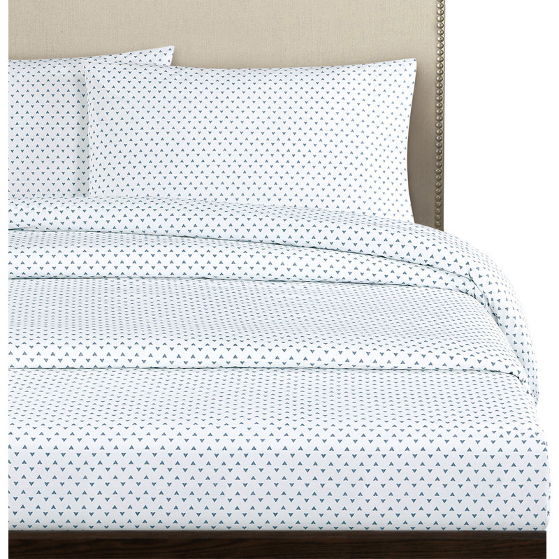 Ensemble de draps en percale 100% coton à densité de tissage 250 fils Sonoran, Zinc, Très grand