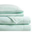 Ensemble de 4 très grands draps 100% molletonnés, doux au toucher, surface pelucheuse, livré avec un drap plat, 2 taies d'oreiller ajustées, élastique pour matelas de 16 po, coffre-fort, lavable à la machine,