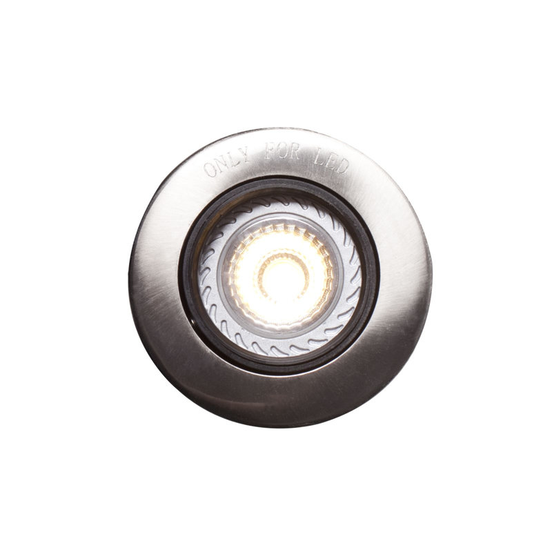 Adrion Pro Downlight Trim Recessed Housing, Brushed Steel