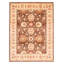 Tapis unique en laine noué à la main brun foncé / beige nouvel âge 9 pi x 11 pi 9 po Autryville