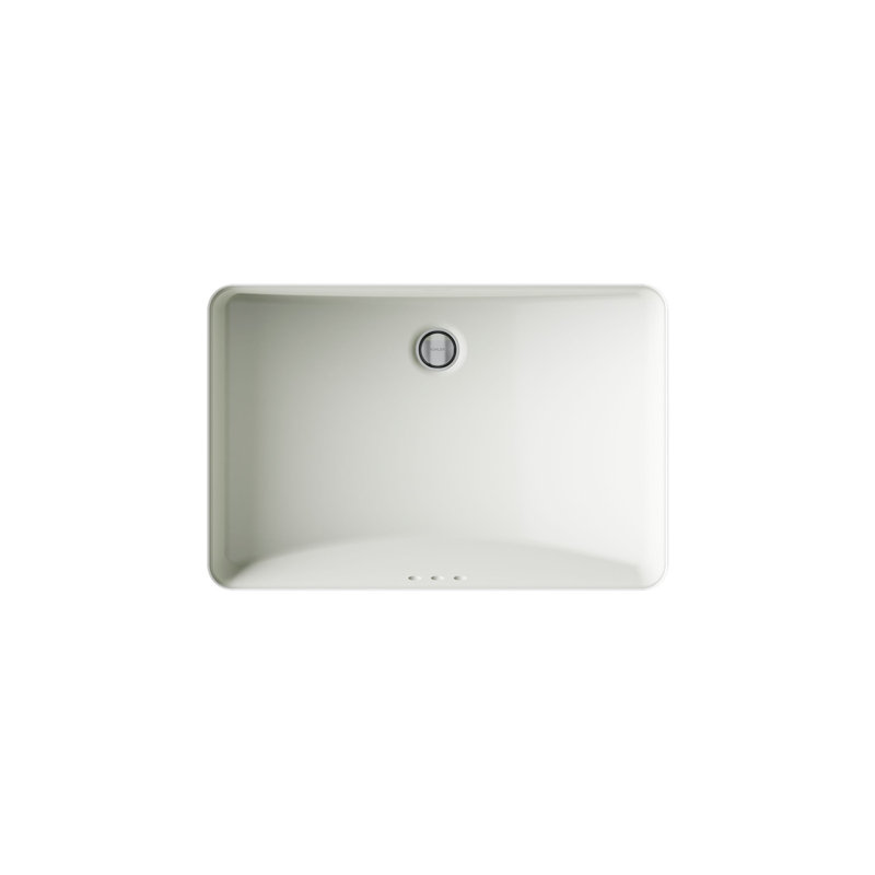 Ladena® Vitreous China Rectangular Undermount Bathroom Sink with Overflow, Dune