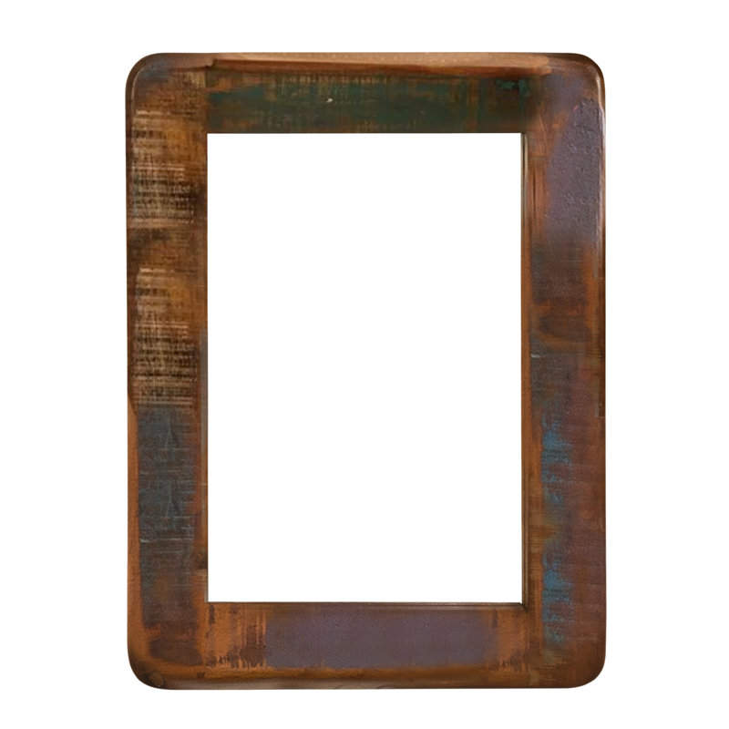 Rukhsar Wood Flat Wall Mirror
