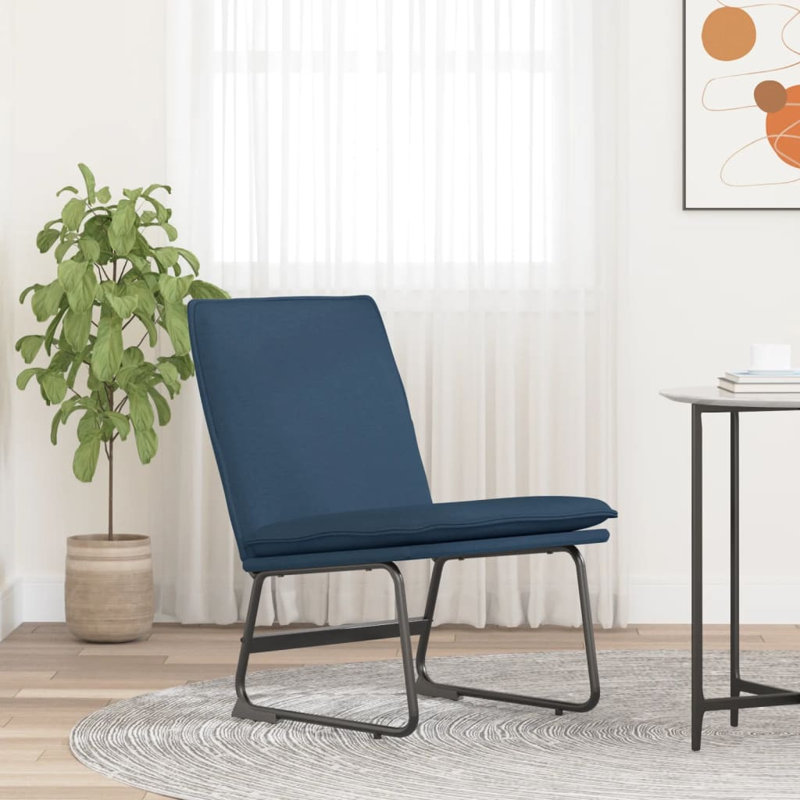 Klaudija Upholstered Accent Chair, Navy Blue