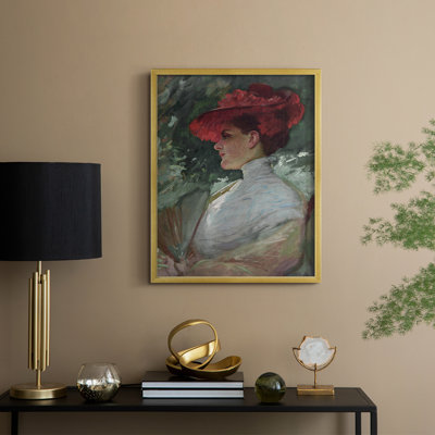 «Vintage Portrait Print CXVI», reproduction encadrée - bois massif