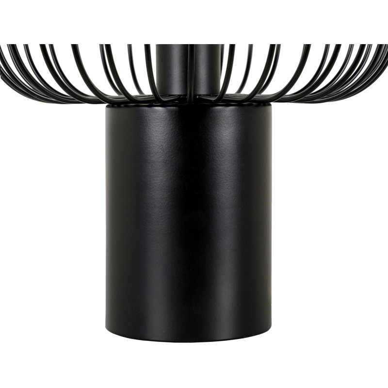 Sarette Metal Table Lamp, Black, 10" H x 10" W x 12" D
