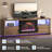 Brahma 71" W TV Stand with Electric Fireplace and LED Lights-93101801