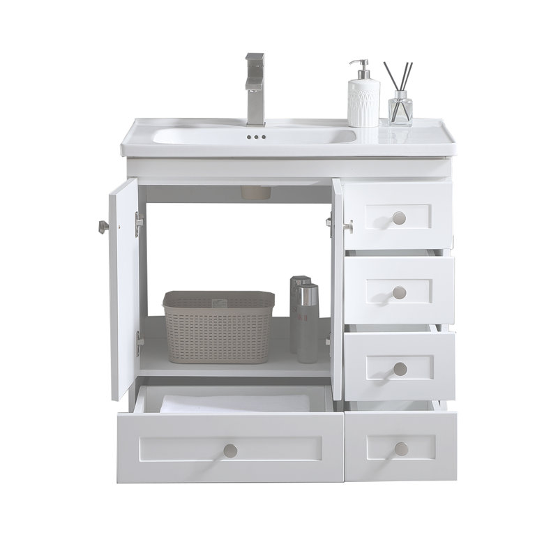 Ensemble de meuble-lavabo simple 30 po blanc moderne