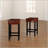 Set of 2, 26.75" Backless Fabric Counter Height Barstool-767768699