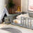 Twin Floor Bed Grey Rubber Wood Fence Door Safety-290653703-290653701