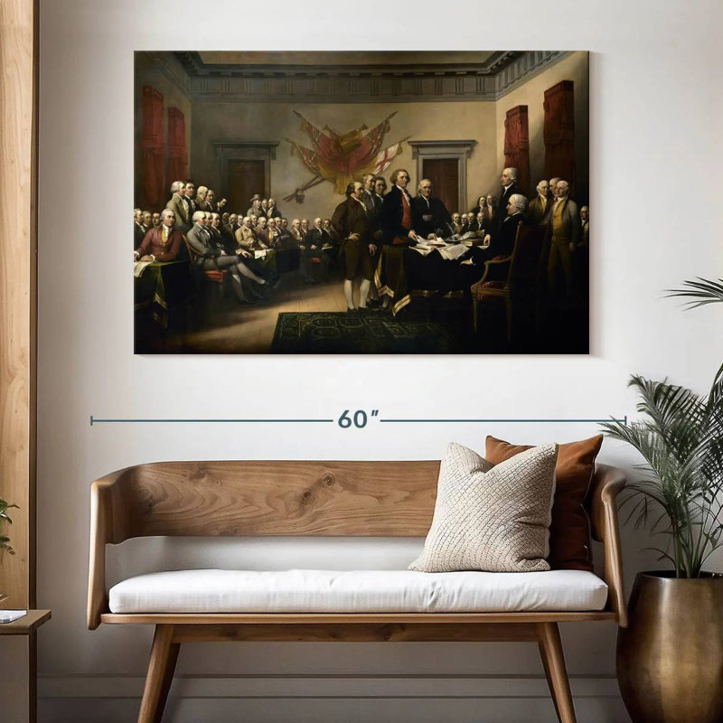 Lelar Declaration Of Independence, 34" H x 51" W