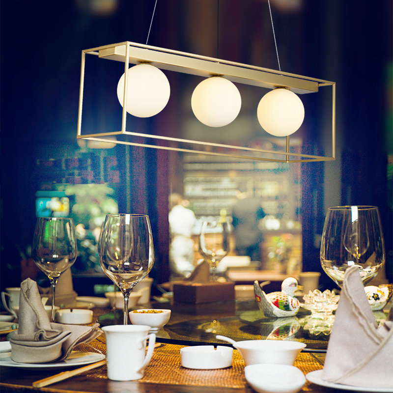 Makaila 3 - Light Golden/White Kitchen Island Pendant