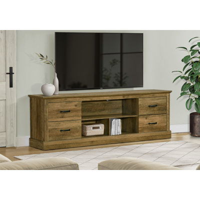 Tv Stand, 72 Inch, Console, Storage Drawers, Media Entertainment Center, Living Room, Bedroom, Brown Oak Laminate, Transitional